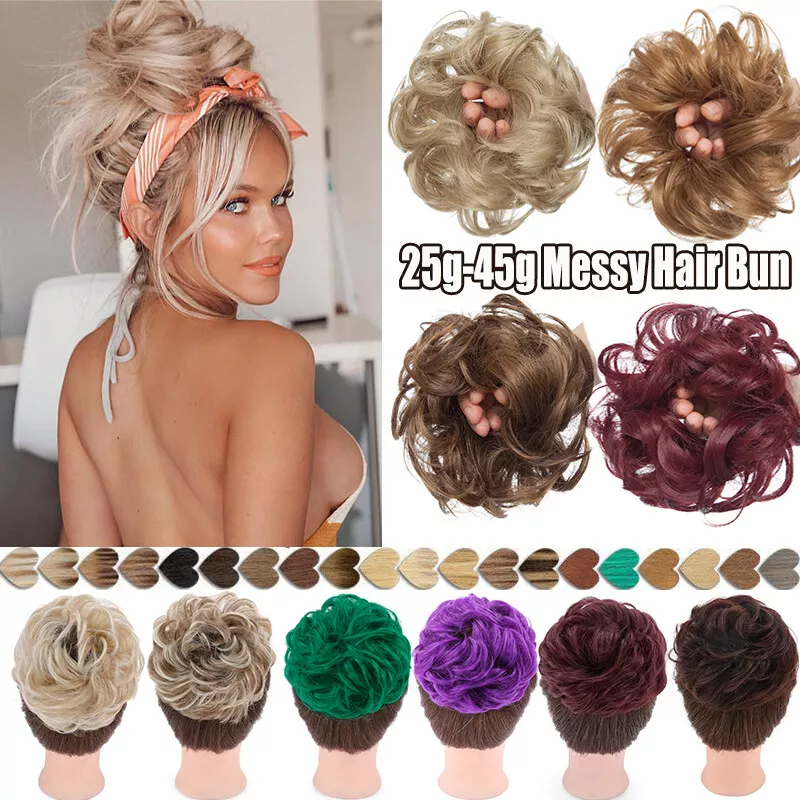Hair extensions messy clearance bun