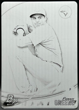 2016 Bowman Platinum Conner Greene 1/1 One of One Black PRINT PLATE Blue Jays