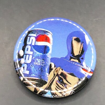 PEPSI Vintage Can Badge PinBack Button PEPSIMAN Japan vintage A448