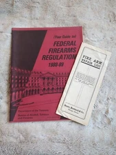 Federal firearms regulation 1988-89 Fire Arm Repair List Sears Roebuck Co SC Vtg