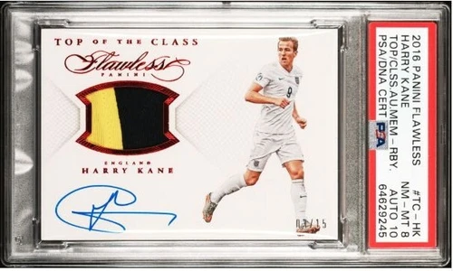 Harry Kane England 2015-16 Panini Flawless Soccer #TC-HK Ruby Autograph Auto PSA