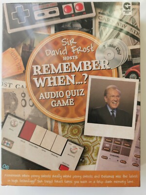 Remember When...? Audio Quiz Spiel Hosts Sir David Frost, neu versiegelt, tolles Geschenk