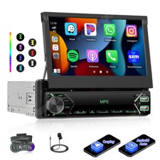 CarPlay 1 DIN 7 Zoll Autoradio mit Ausfahrbarem Display Bluetooth USB AUX EQ FM