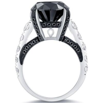 5.35 Ct Lab Created Black Round Diamond Sterling Silver Best Collection For Ring