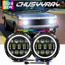 Faros negros redondos de 7" para Land Rover Range Rover Classic 1970-1995