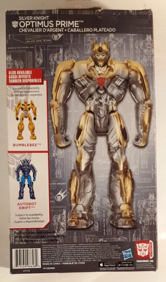 OPTIMUS PRIME Silver Knight Transformers by Hasbro Action Figure 30CM New in Box - Image 2 of 4