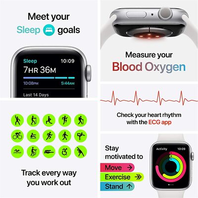 Apple Smart Watch Series 6 44 mm Red Aluminum Case Red Sport Band 