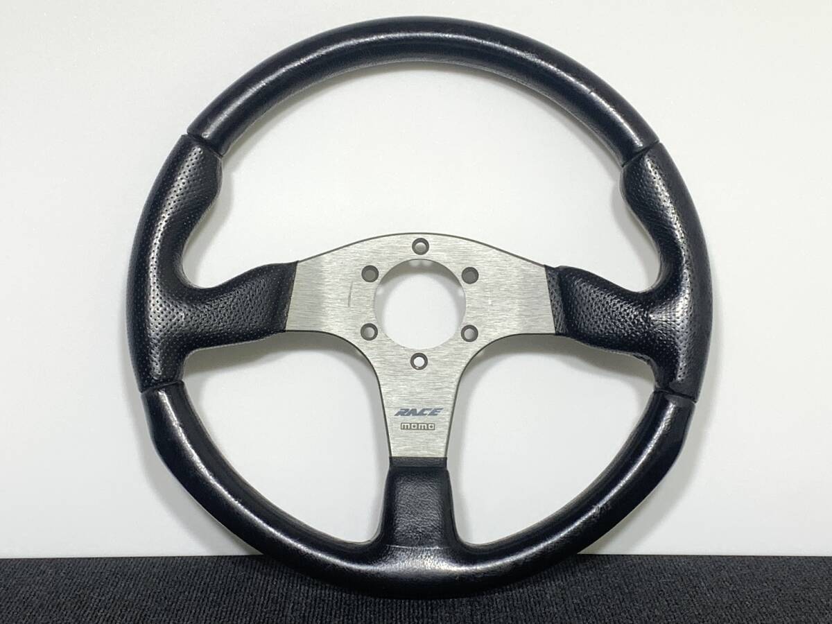 momo race 35π MOMO RACE D35 Steering Wheel 35Φ Black Leather Sports Type