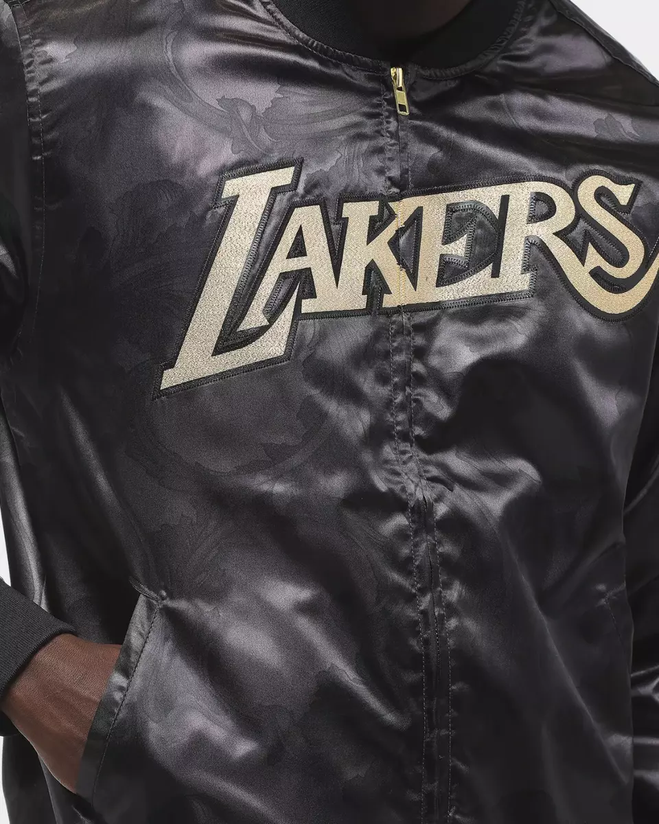 Lakers black best sale satin jacket