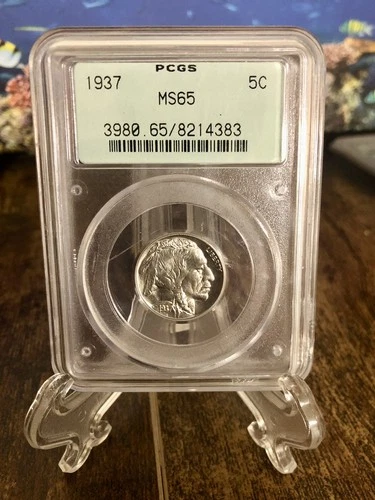 1937 Buffalo Nickel PCGS Old Green Holder MS 65