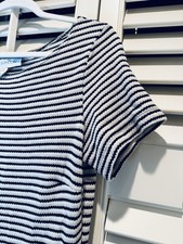 Maggy London Women's Stripe Maxi Dress Size 12 Stretch Bodycon USA