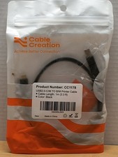 2.0 USB-C to USB Type-B Printer Cable 480 Mbps 3.3ft black NEW