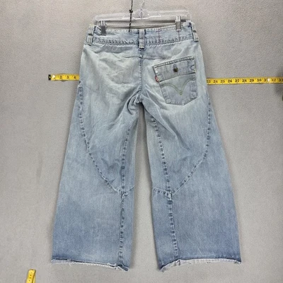 VTG Levis Engineered Jeans Womens Twisted Baggy Wide Leg Y2K Altered Fits 28x25 - Photo 1/4