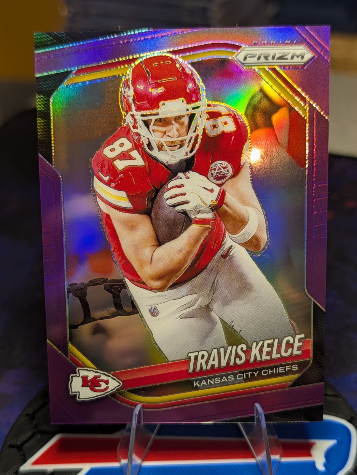 2025 Panini Prizm Purple Prizm Travis Kelce /125 #67 - Kansas City Chiefs 