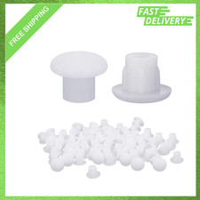 100 Pcs Plastic Hole Plugs 3/16 Inch 5mm Screw Caps Cover for Cabinets Shelves