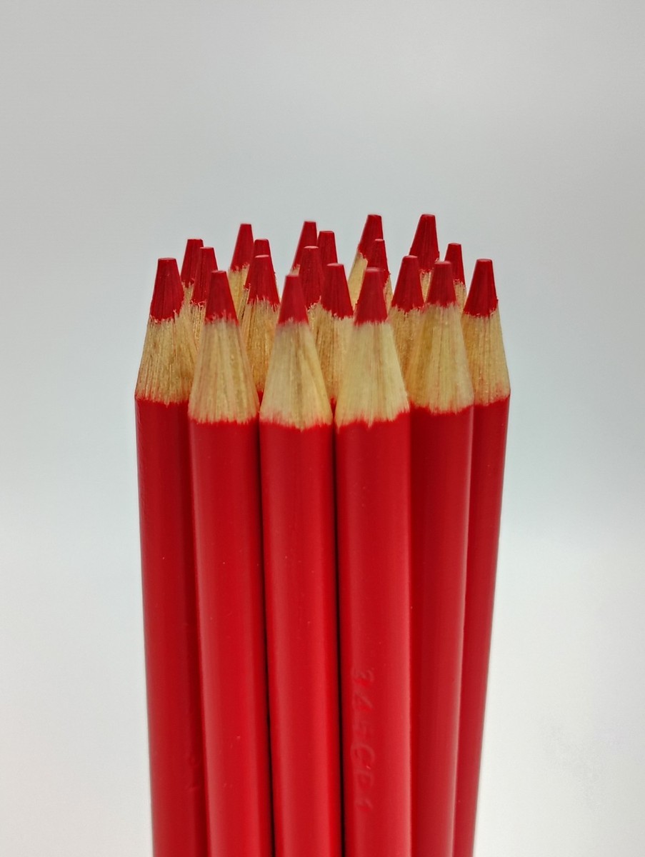 20x RED ORANGE Crayola Colored Pencils Bulk Lot Single Color Art