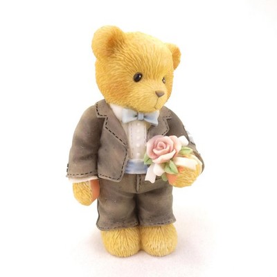 Vintage Cherished Teddies The Time Has Come For Wedding Bliss Groom Bear Wedding
