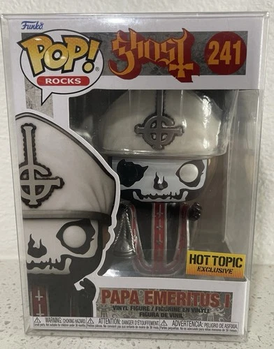 Funko POP Rocks Ghost PAPA EMERITUS I 241 Figure Hot Topic Exclusive Perfect Box