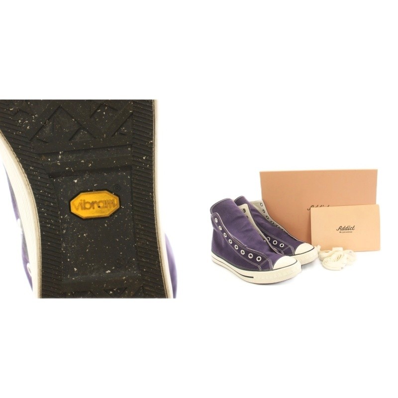 CONVERSE ADDICT Coach Canvas High Sneakers US85 JPN27 Purple White Black Red Nav thumbnail 8