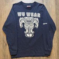 Vintage Wu Wear Long Sleeve Shirt XL USA Made Rare Graphic Hip Hop Wu-Tang Clan