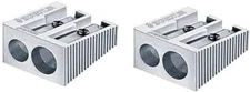 Staedtler Aluminium Double Hole Pencil Sharpener X 2