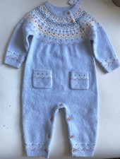 Primark Body suit Age 6-9 Months NEW blue knitted