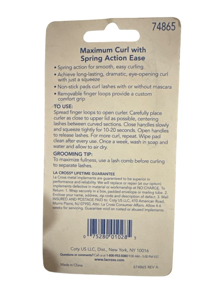 74865 Rizador de Pestañas Sally Hansen La Cross Acción de Primavera Rizado Suave + Recambios Foto 2 de 2