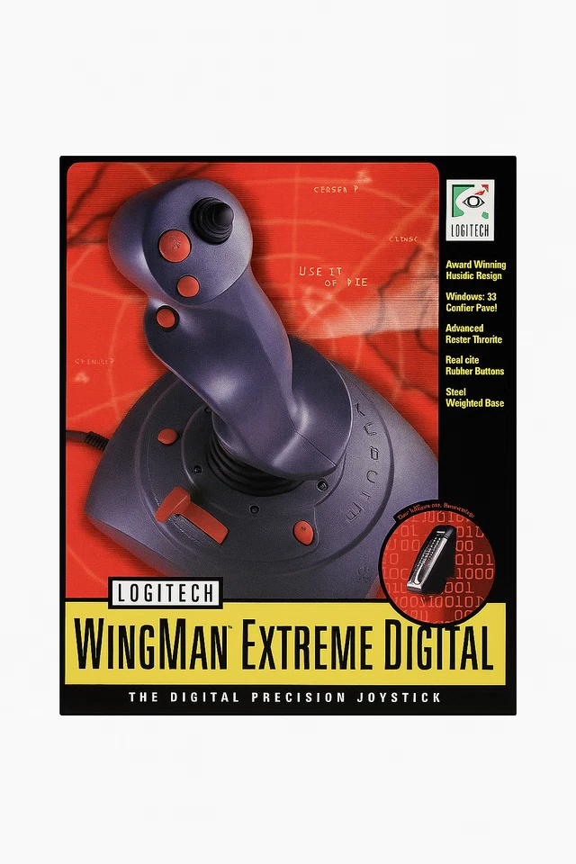 Vintage 1997 Logitech Wingman Extreme Digital Joystick Sealed In Box!!! Rare - Image 3 of 4