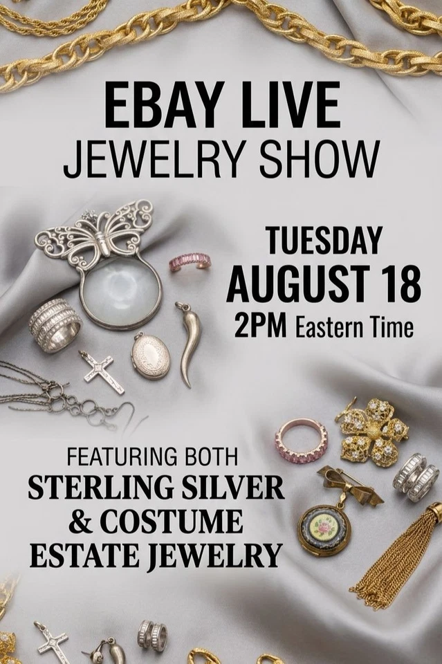 ESTATE FINDS! Vintage Sterling Silver & Costume Jewelry Live!