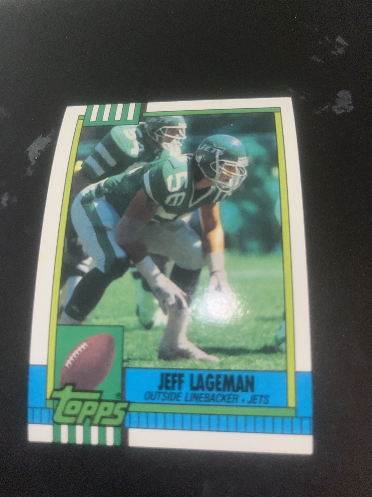 1990 Topps Jeff Lageman #449 New York Jets Football Card