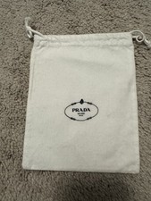 Authentic Prada Milano Dust Bag Drawstring White Dust Cover 6" x 7" Small