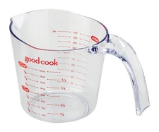 Good Cook 19864 Clear Plastic Heavy-Duty temperature Resistant Measuring Cup