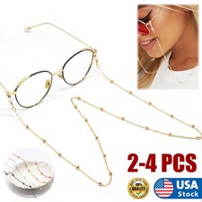 4x Eyeglass Holders Around Neck Eyeglass Chain for Women Stylish Beaded Glasses