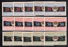 aus Sammlung REUSS Lot 15 x Notgeld ZEULENRODA 1921 Stadt Serie komplett