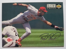 Barry Larkin 1994 Upper Deck Collector's Choice #349 Checklist Silver Signature