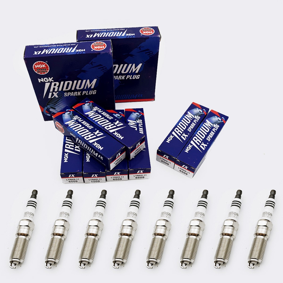 NEW 8PCS OEM Iridium IX Spark Plugs NGK #6509 LTR6IX-11 For 11-15 Ford 5.0L