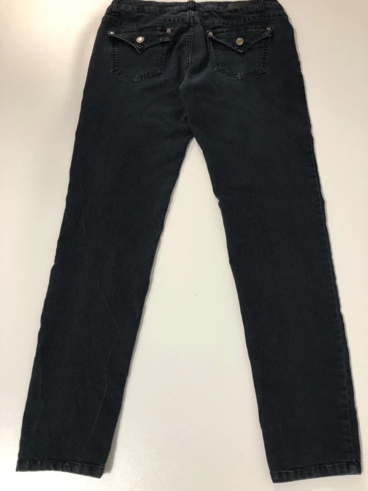 Pantalones de mezclilla para mujer Celebrity rosa negros ajustados talla 11 elásticos Foto 2 de 4