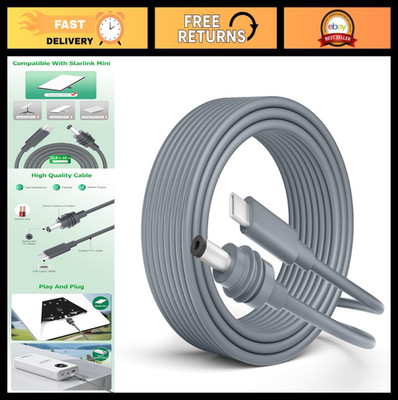 33FT USB C to DC Power Cable Cord - 100W Input, Waterproof, 18AWG, Compatible wi