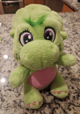 Barney Green Dinosaur Plush Stuffed Animal Pink Belly Washable 2024 JGH73 Small
