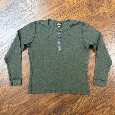 Diesel Industry Shirt Mens Large L Gray Henley Long Sleeve 100% Cotton Knit