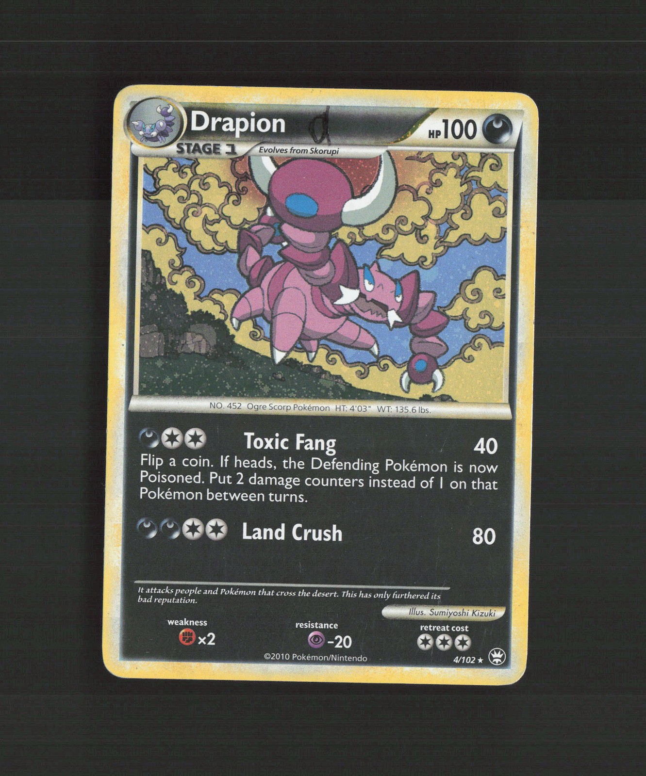 Drapion 4/102 Triumphant Holo Rare Pokemon Card DMG