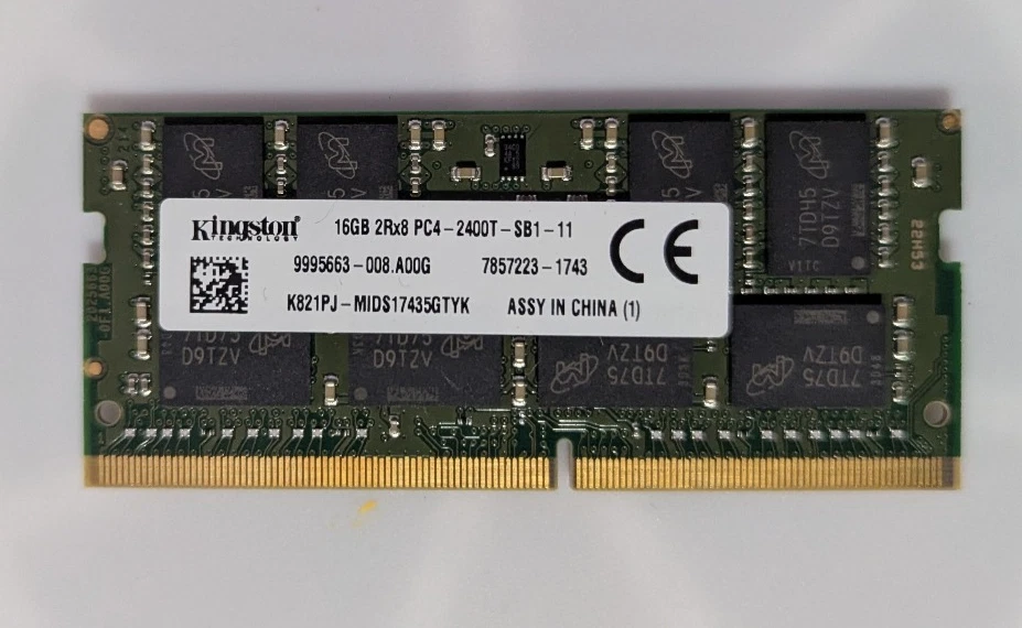 Kingston SO-DIMM Computer PC4-19200 (DDR4-2400) Bus Speed Memory