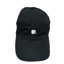 Black Cotton Baseball Cap Hat Dad Hat Plain Solid Adjustable Strapback Men OSFA