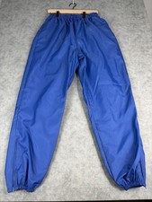 Vintage Windless Track Pants USA Blue Nylon Windbreaker Mens L 90s