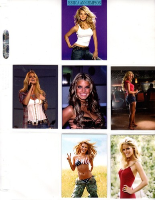 #ad JESSICA ANN SIMPSON CUSTOM NOVELTY TRADING CARD 6 CARDS SET $6.90