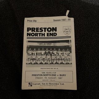 1987/88 Preston North End v Bury Lancashire Cup