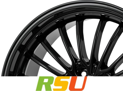 Brock B24 GP schwarz lackiert 8.5x19" ET45 LK5 108 ML 72.6 Alufelgen 19 Zoll - Bild 2 von 3