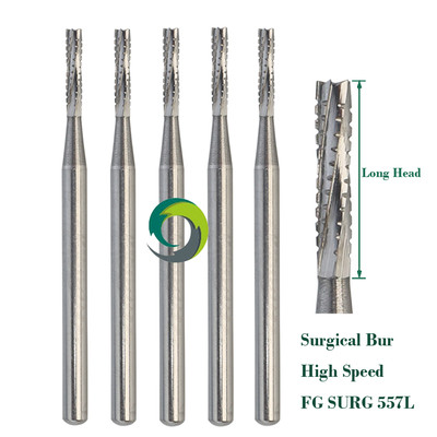 Wave Dental Carbide Surgical Long Burs 557L FG SURG High Speed Prima Shank 25mm