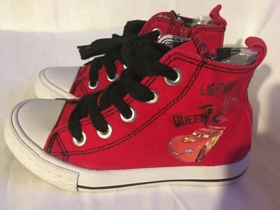 BASKETS MONTANTES ROUGES ENFANT DISNEY CARS - COMME NEUVES - POINTURE 26 - Photo 1/4