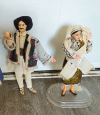 Vintage Arta Crisana Oradea Papusa Taranca Romanian Male and Female Dolls